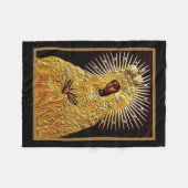 Zwarte Madonna in gebed Fleece Deken (Voorkant (Horizontaal))