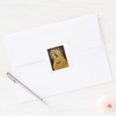 Zwarte Madonna in gebed Vierkante Sticker (Envelop)