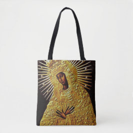 Zwarte Madonna in Gold Fine Art Fabric Bag Tote Bag