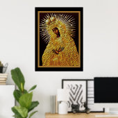 Zwarte Madonna in het Poster van Prayer (Thuiskantoor)