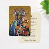 Zwarte Madonna Maagd Maria Katholieke Prayer Visitekaartje (Bureau)