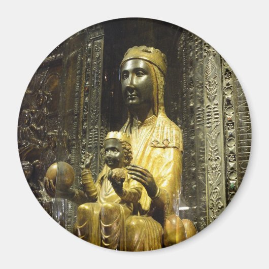 Zwarte Madonna Montserrat magneet (Voorkant)