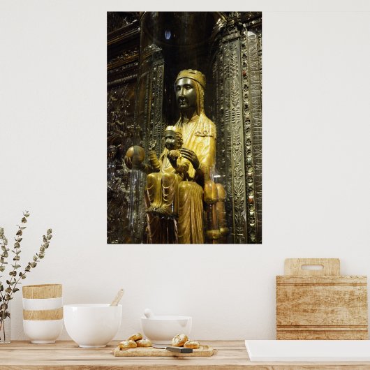 zwarte madonna montserrat poster (Keuken)