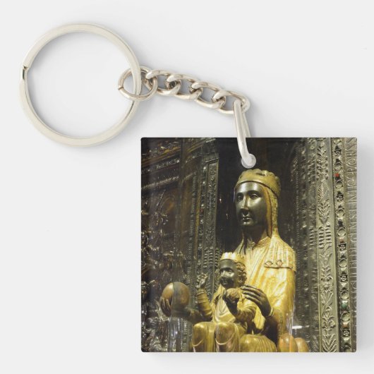 zwarte madonna montserrat sleutelhanger (voorkant)