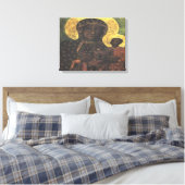 Zwarte Madonna van breznichar Canvas Afdruk (Insitu (Slaapkamer))