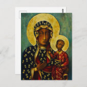 Zwarte Madonna van Częstochowa Briefkaart (Voorkant / Achterkant)
