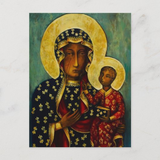Zwarte Madonna van Częstochowa Briefkaart (Voorkant)