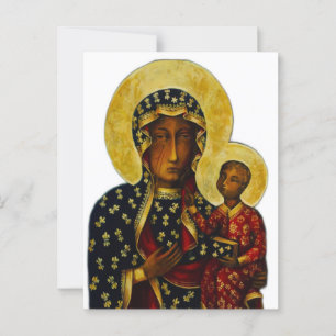 Zwarte Madonna van Częstochowa Briefkaart