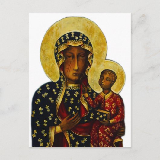 Zwarte Madonna van Częstochowa Briefkaart (Voorkant)