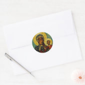 Zwarte Madonna van Częstochowa Ronde Sticker (Envelop)