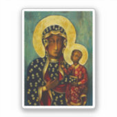 Zwarte Madonna van Częstochowa Sticker (Voorkant)