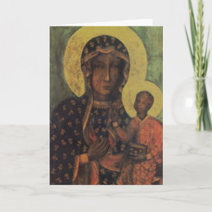 Zwarte Madonna van Czestochowa Wenskaart Kaart