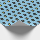 zwarte maffia op aqua cadeaupapier (Hoek)