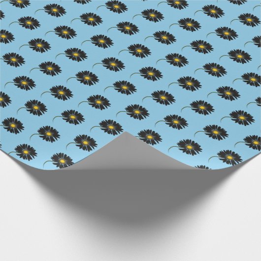 zwarte maffia op aqua cadeaupapier (Hoek)