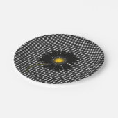 zwarte maffia op gingham papieren bordje (Gekanteld)