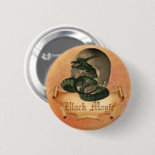 Zwarte Magic Skull Ronde Button 5,7 Cm (Voorkant /achterkant)