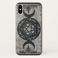 Zwarte Magie Drievoudige Maan Pentagram Vintage Wi