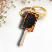 Zwarte magie ontmoet gouden herfsthuwelijksprogram handwaaier