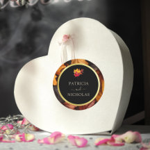 Zwarte magie ontmoet rustieke gouden herfstbruilof