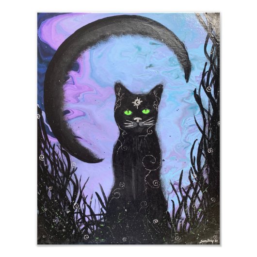 Zwarte magische print foto afdruk (Voorkant)