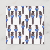 Zwarte magpie of Amerikaanse magpie-waterverf Informatiekaartje (Voorkant)