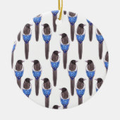 Zwarte magpie of Amerikaanse magpie waterverf Keramisch Ornament (Voorkant)