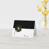 zwarte maisy bedankt kaart (Gele Bloem)