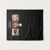 Zwarte Make-up Studio Foto Collage Beurs Wandkleed (Voorkant (horizontaal))
