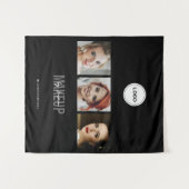 Zwarte Make-upstudio Fotocollage Beurs Wandkleed (Voorkant (horizontaal))