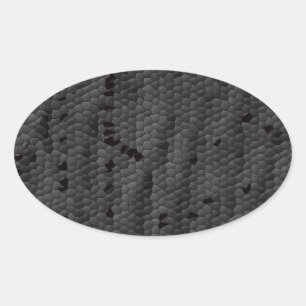 Zwarte Mamba in afbeelding, Art Ovale Sticker