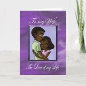 Zwarte man en vrouw kaart (Voorkant)