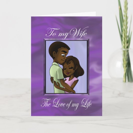 Zwarte man en vrouw kaart (Voorkant)