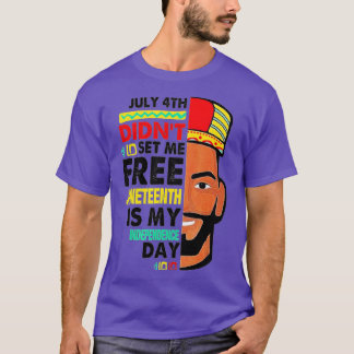 Zwarte Man Juneteenth is Mijn Onafhankelijkheidsda T-shirt