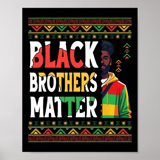Zwarte Man Zwarte Broers Probleem Afrikaanse Pride Poster (Voorkant)