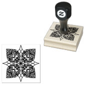 Zwarte Mandala Embleem Shamrock Rubberstempel (Gestempeld)