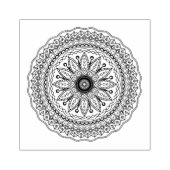 Zwarte Mandala Fantasie Bloem Rubberstempel (Afrduk)