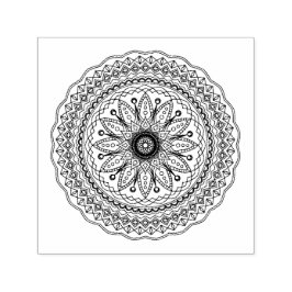 Zwarte Mandala Fantasie Bloem Zelfinktende Stempel