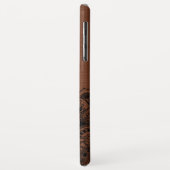 Zwarte mandala op metalen koperen achtergrond Case-Mate iPhone case (Achterkant/links)