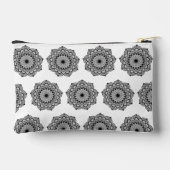 Zwarte Mandala op Witte Achtergrond Etui (Achterkant)