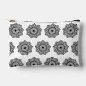 Zwarte Mandala op Witte Achtergrond Etui (Voorkant)