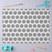Zwarte Mandala op Witte Achtergrond Tissuepapier (Craft)