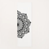 Zwarte Mandala op Witte Achtergrond Yogamat (Voorkant)