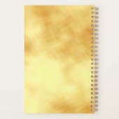 Zwarte Mandala op zachte gouden achtergrond Planner (Achterkant)