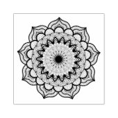 Zwarte Mandala Rubberstempel (Afrduk)