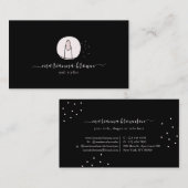 Zwarte manicure Poolse Spa Nail Salon Visitekaartje (Voorkant / Achterkant)