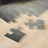 Zwarte mannelijke kat met groene ogen legpuzzel (Zijkant)