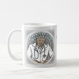 Zwarte mannelijke physician assistant koffiemok