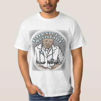 Zwarte mannelijke physician assistant t-shirt
