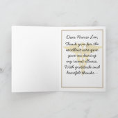 Zwarte Mannelijke Verpleegster Hartelijk dank Bedankkaart (Binnen)