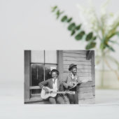 Zwarte Mannen die gitaar spelen, 1902 Briefkaart (Staand voorkant)